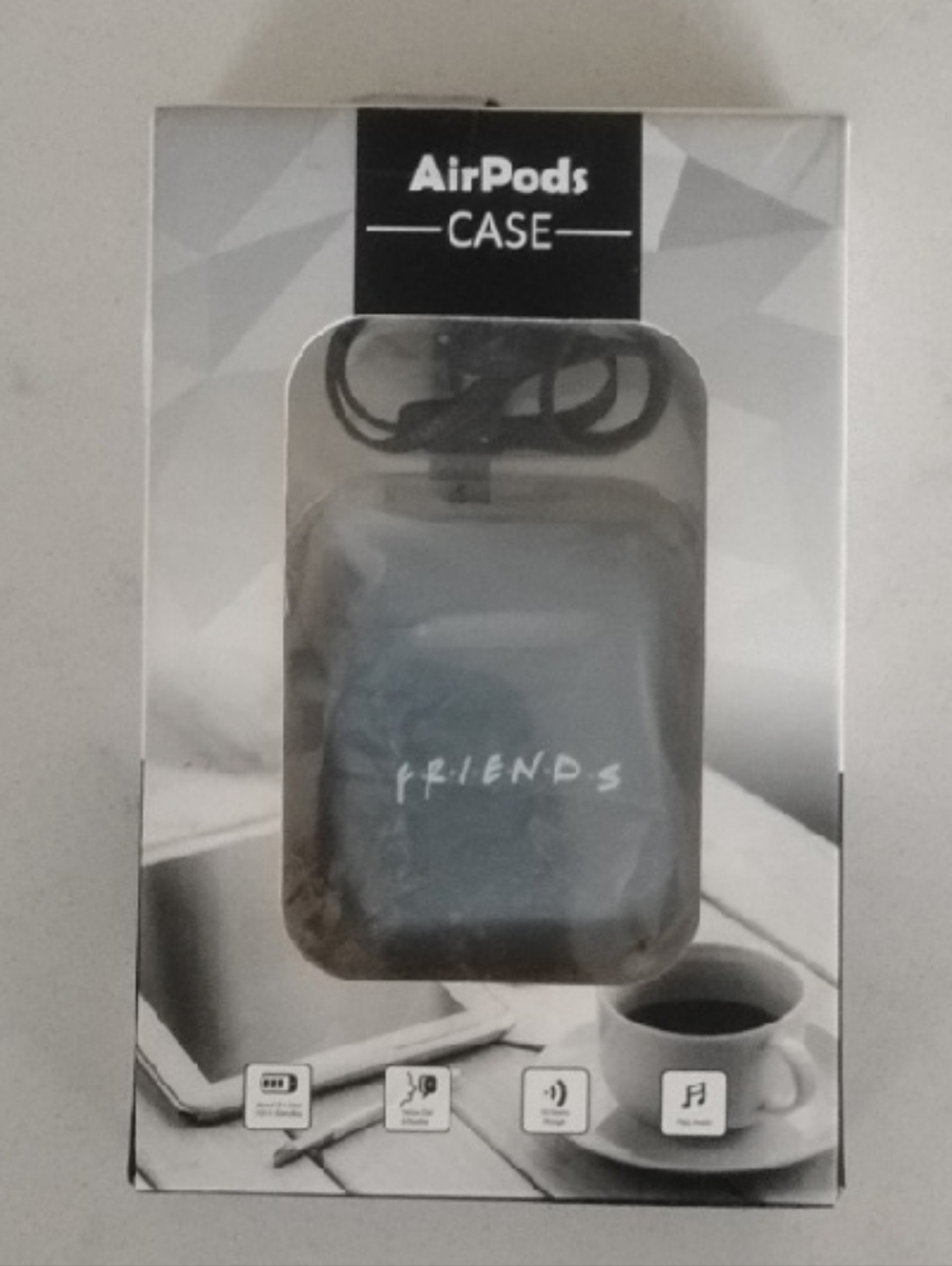 Apple AirPods Case "Friends" Design in Black